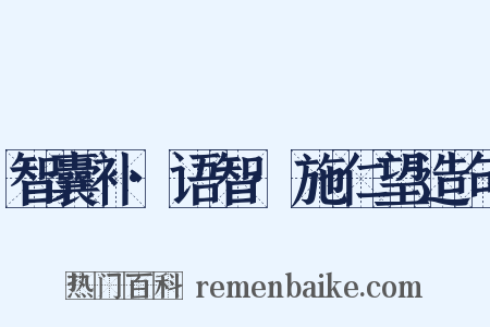 智囊补·语智·施仁望造句是什么意思的图片